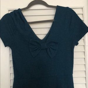Alya teal skater dress